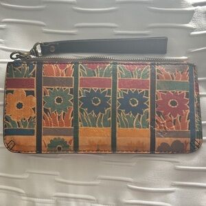 PATRICIA NASH ST. CROCE FLORAL LEATHER WRISTLET